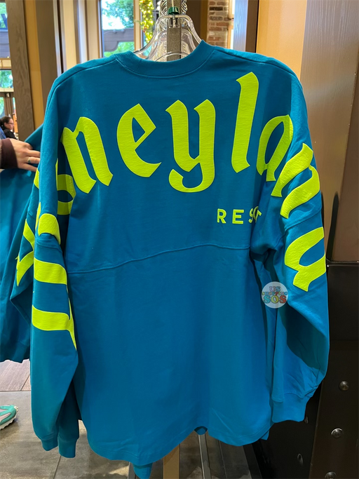DLR - Spirit Jersey “Disneyland Resort” Teal/Neon Green Pullover (Adult)