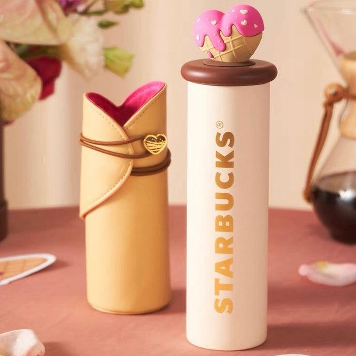 Starbucks China - Sweet Valentines 2023 - 8. Heart-Shape Cookie Stainless Steel Tumbler 330ml