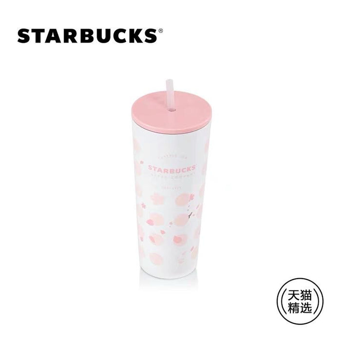 Starbucks China - Sakura 2021 - Cherry Blossom Polka Dot Stainless Steel Cold Cup 473ml