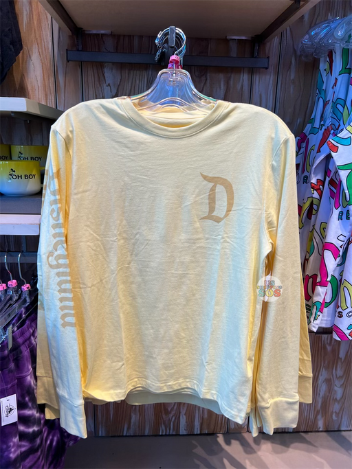 DLR - “Disneyland Resort” Long Sleeve Spirit Tee (Adult) - Butter Yellow