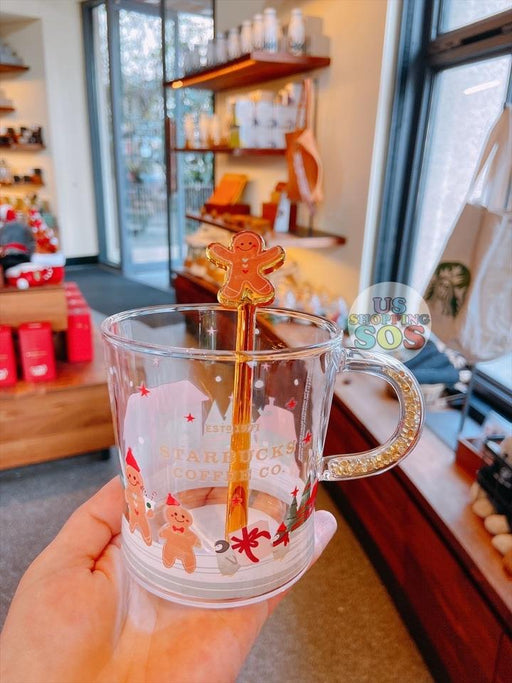 Starbucks China - Christmas Time 2020 (Store 1st Series) - Gingerbread Glass with Stir 356ml