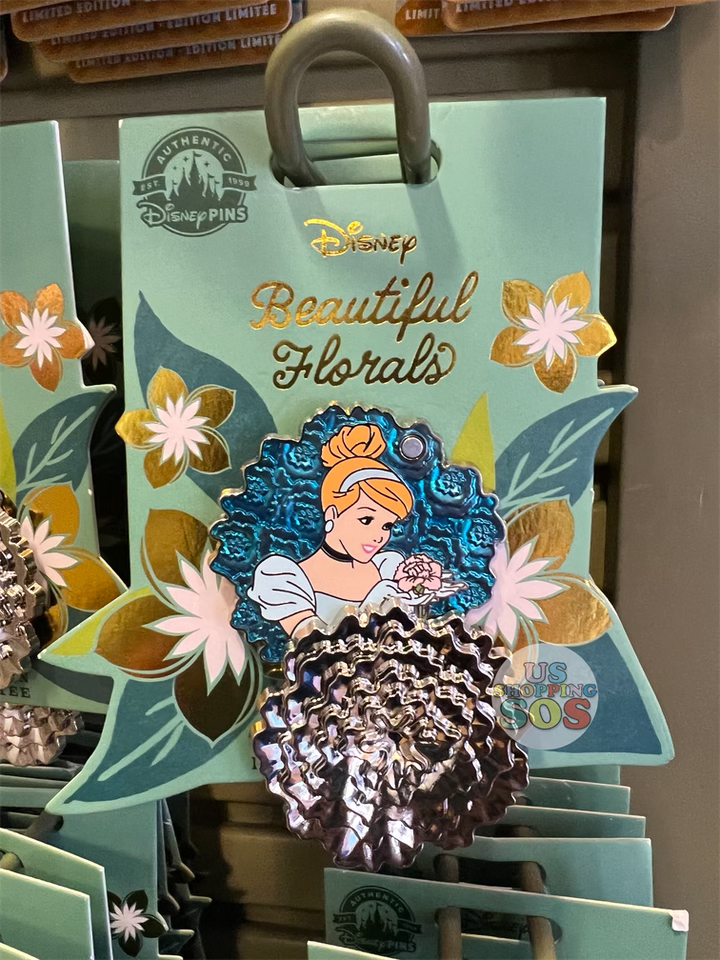 DLR - Disney Beautiful Florals Limited Edition Pin - Cinderella
