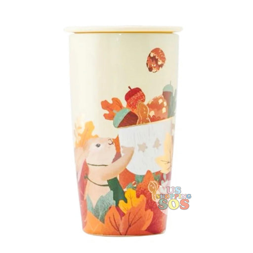 Starbucks China - Autumn Forest 2022 - 2. Chipmunk Straw Topper Studded  Stainless Steel Cold Cup 473ml