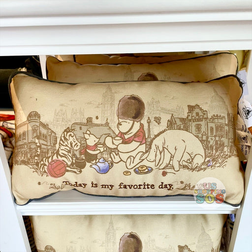 WDW - Epcot World Showcase United Kingdom - Classic Pooh “Today is My Favorite Day” Cushion