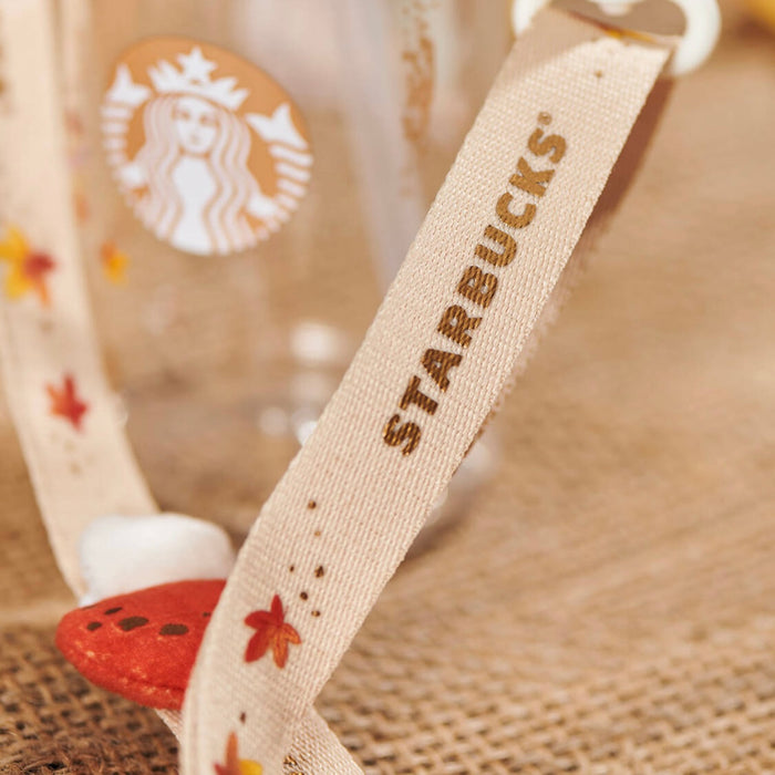 Starbucks China - Autumn Forest 2022 - 11. Thermos Chipmunk Falling Leaves Sippy Bottle 500ml