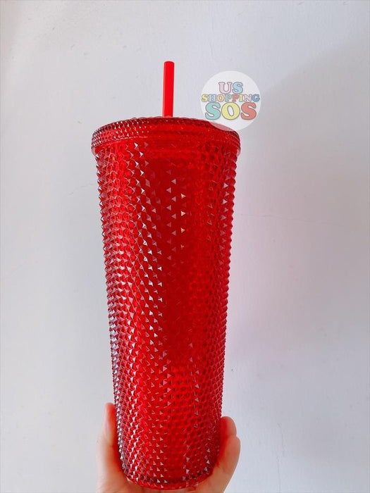 Starbucks China - Christmas Time 2020 - Bright Red Studded Cold