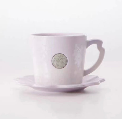 Starbucks China - Blooming Purple 2023 - 7. Floral Ceramic Mug & Saucer Set 365ml