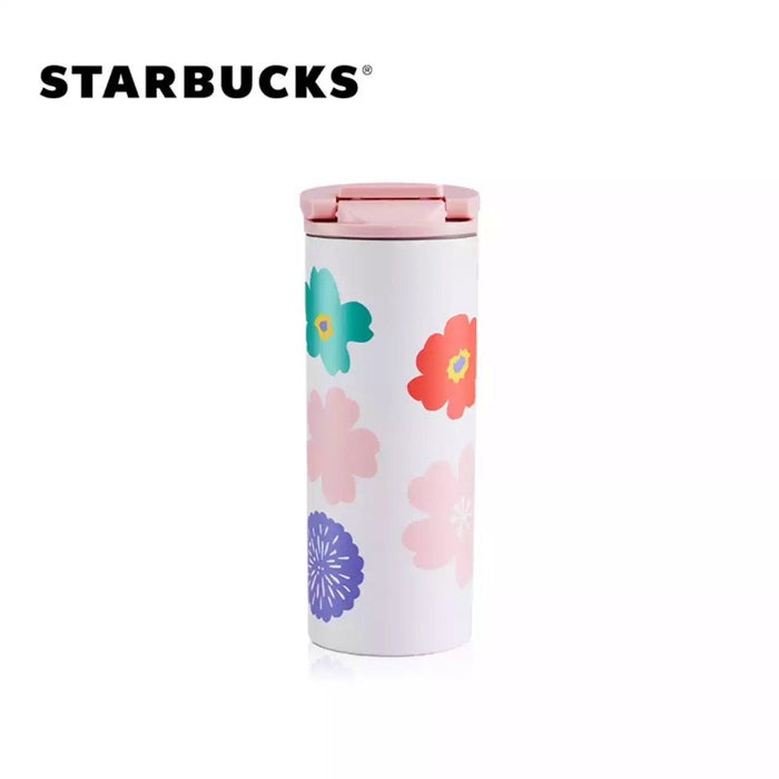  Baby thermos with straw 355 ml flowers - Stainless