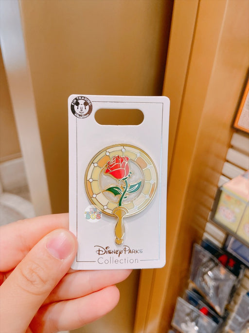 SHDL - Beauty and the Beast Enchanted Rose "Hand Fan" Shaped Pin
