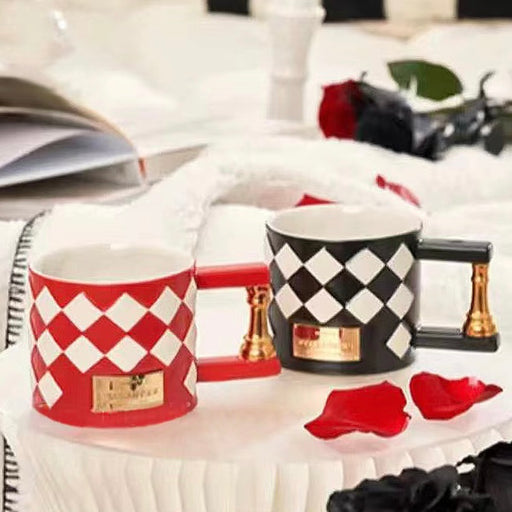 Starbucks China - Valentine’s Checker 2022 - 10. Checker King & Queen Ceramic Mug Set of 2 355ml