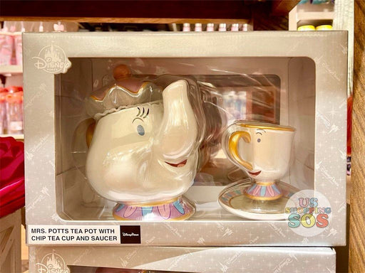 DLR - Disney Home Beauty and the Beast -  Mrs. Potts Tea Pot + Chip Tea Cup and Saucer