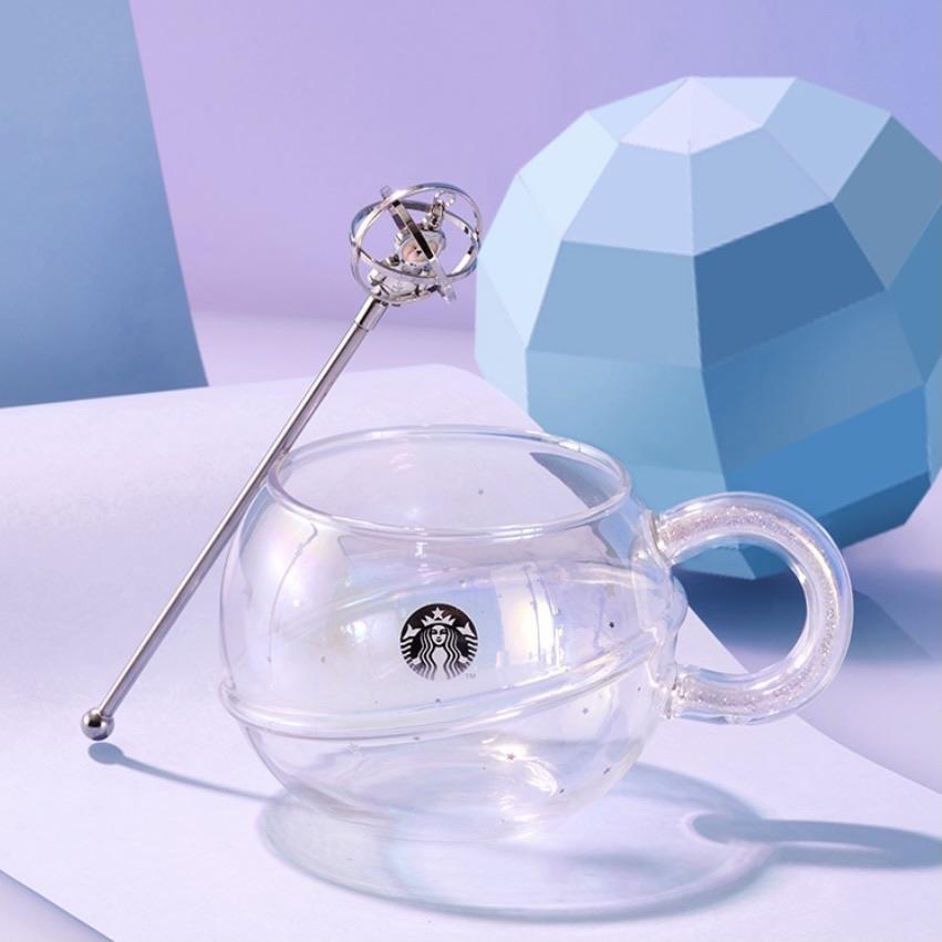 Starbucks China - Astronaut 2021 - 32. Bearista Stir Iridescent Planet Glass Mug 450ml