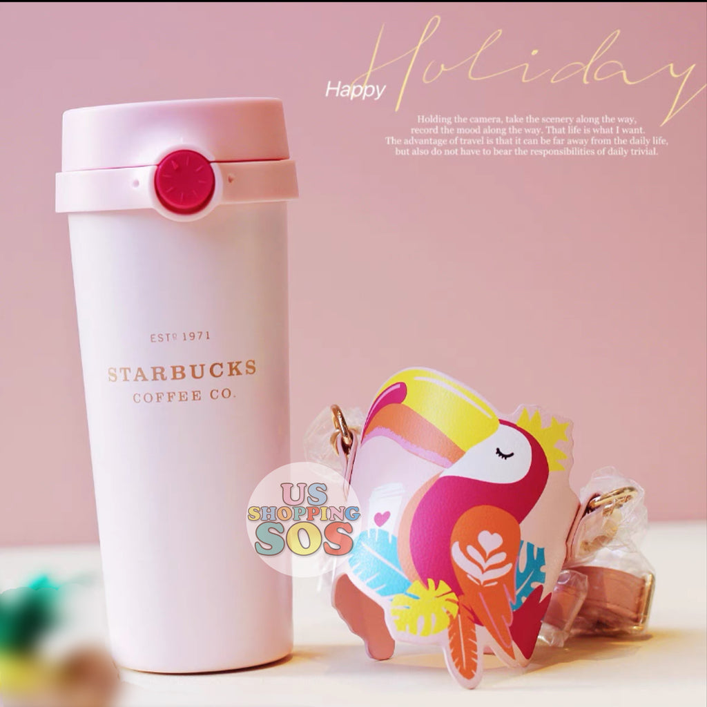 Starbucks China - Colorful Summer - 1. Soft Touch Pink Matte Studded Cold  Cup 710ml