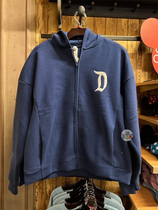 DLR - Castle “Disneyland Authentic Original Est 1955 ” Navy Hoodie Jacket (Adult)