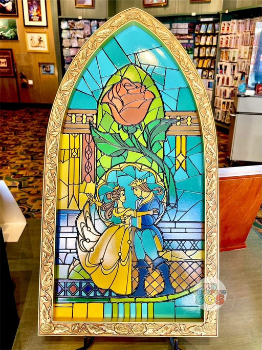 DLR - Disney Art - Beauty and the Beast Stained Glass Decor