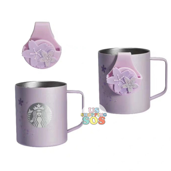 Starbucks China - Purple Sakura - 14oz Light Purple Classic Stainless Steel Cup with Tea Bag Holder