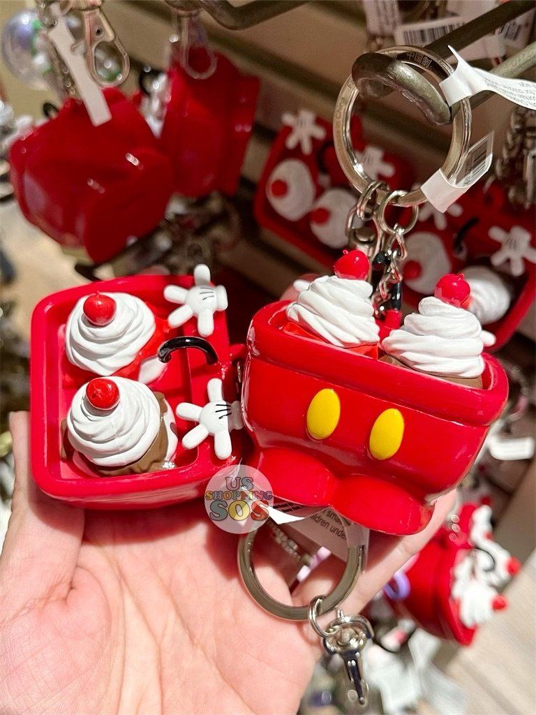 Disney Keychain Keyring - Mickey Ice Cream Bar - Latch Hook Style
