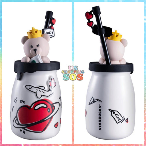 Starbucks China - Valentine’s Day 2021 - Bearista King Love Planet Bottle Cold Cup 320ml