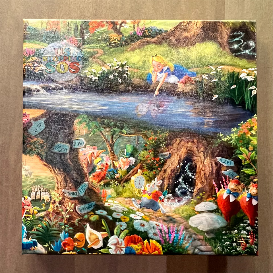 DLR - Disney Art on Wrapped Canvas - Alice in Wonderland by Thomas Kinkade Studio
