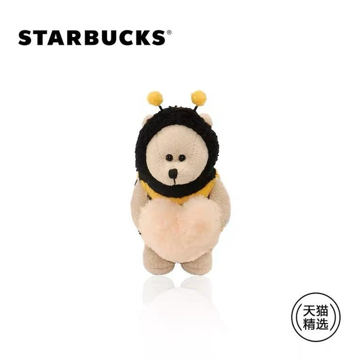 Starbucks China - Valentines Bee Mine - Bearista Honey Bee Plush Keychain Mug Saucer Set 290ml