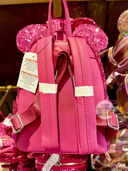 DLR/WDW - Loungefly Minnie Electrical Pink Sequin Backpack