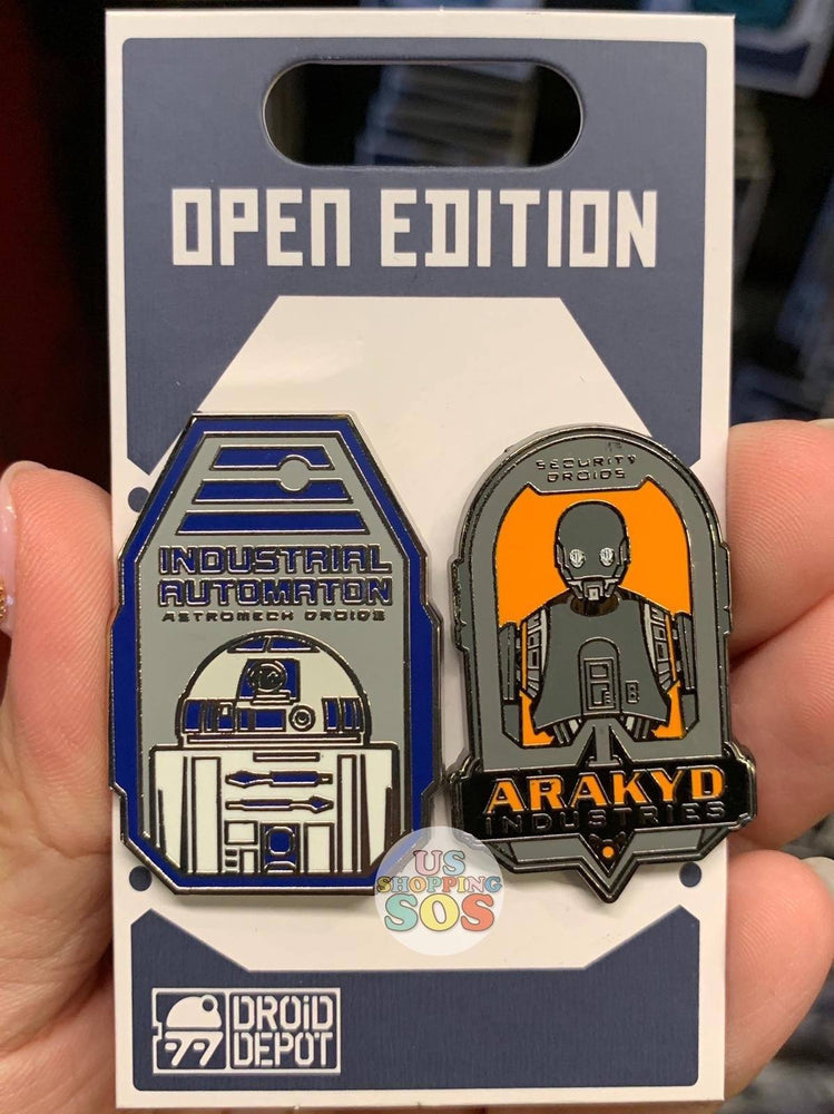 DLR - Star Wars Galaxy’s Edge Droid Depot Open Edition Pin - R2-D2 & Security Droid
