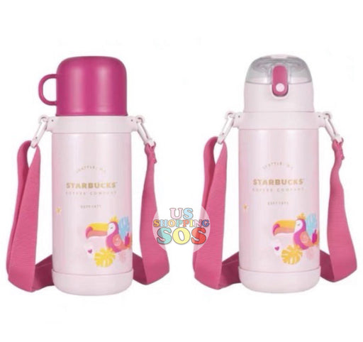 Starbucks China - Fruity Amazon - 12. Toucan Thermos Crossbody Stainless Steel Water Bottle (Preorder)