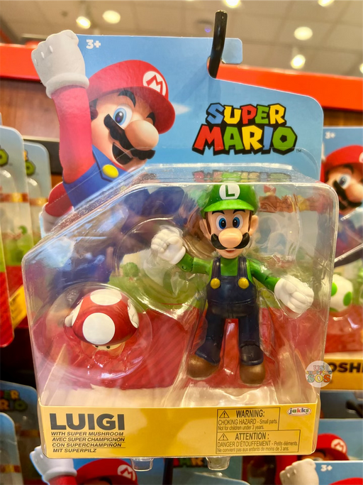 Universal Studios - Super Nintendo World - Luigi & Super Mushroom Toy Figure Set