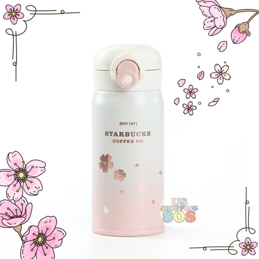 Starbucks China - Sakura 2021 - Thermos Cherry Blossom Stainless Steel Handy Bottle 350ml