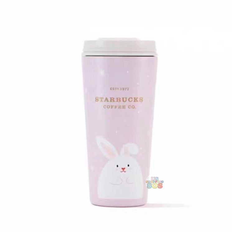 Starbucks China - Sakura Rabbit 2023 - 7. Contigo Pink Rabbit Stainless Steel ToGo Cup 520ml
