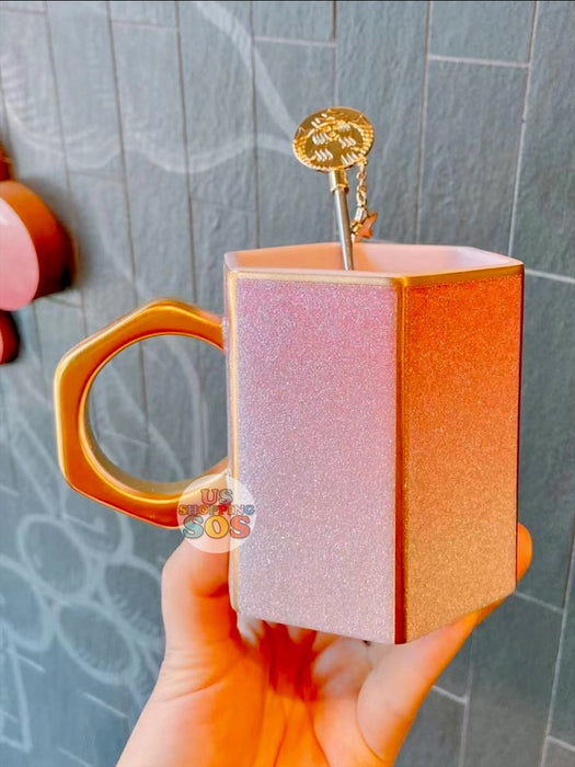 Starbucks China - Christmas 2021 - 59. Pink Ombré Glitter Mug with Stir 330ml