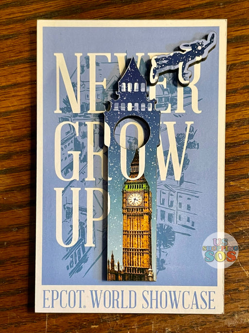 WDW - Epcot World Showcase United Kingdom - Peter Pan “Never Grow Up” Magnet