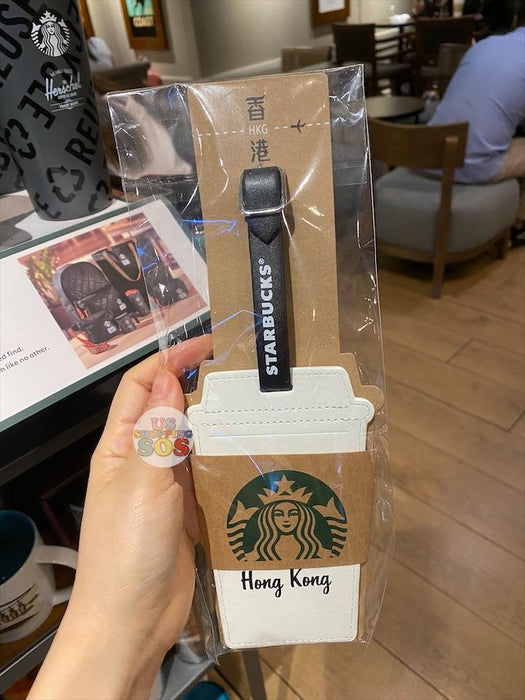 Hong Kong Starbucks Die Cut Shaped Luggage Tag — USShoppingSOS