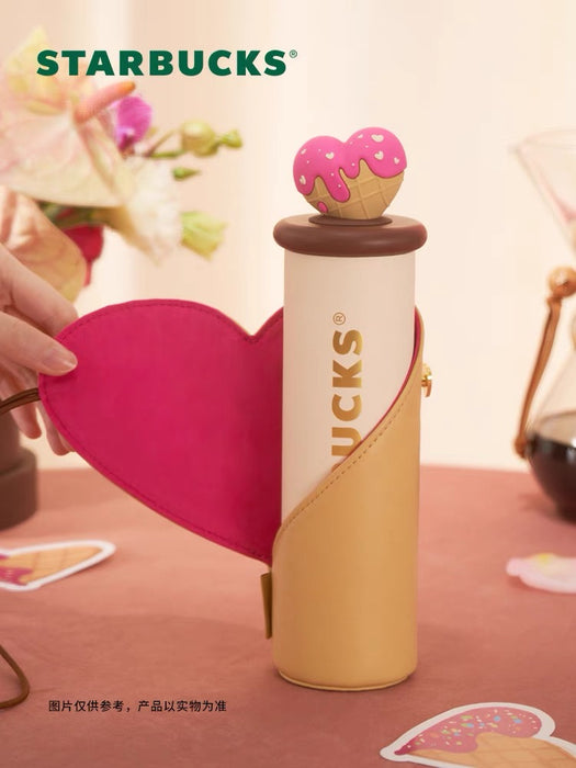 Starbucks China - Sweet Valentines 2023 - 8. Heart-Shape Cookie Stainless Steel Tumbler 330ml