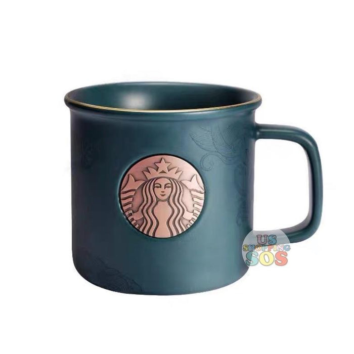 Starbucks China - Anniversary 2020 - Deep Sea Green Bronze Logo Mug 414ml