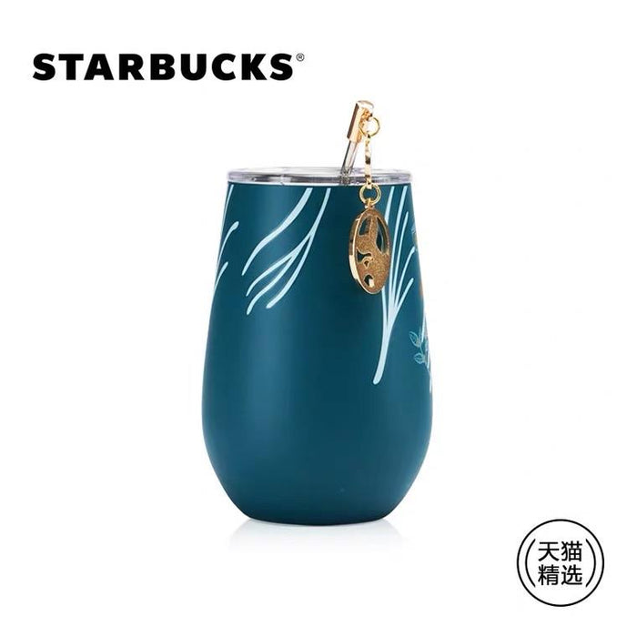 Starbucks China - Anniversary 2020 - Golden Fishtail Stainless Steel Cup with Stir 360ml