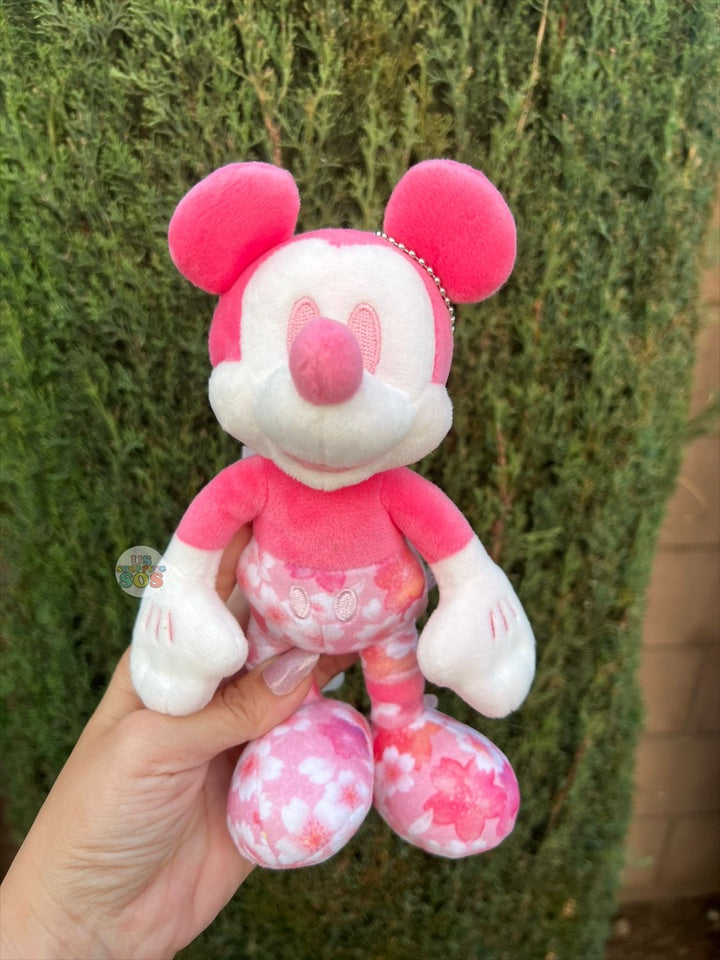 TDR - Sakura Cherry Blossom Mickey Mouse Plush Keychain & Badge (Last 1, Ready to Ship in 2-3 Business days)