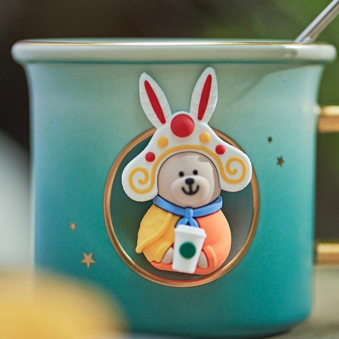 Starbucks China - Moon Fest Tradition - 7. Traditional Moon Bunny Mug 345ml + Stir