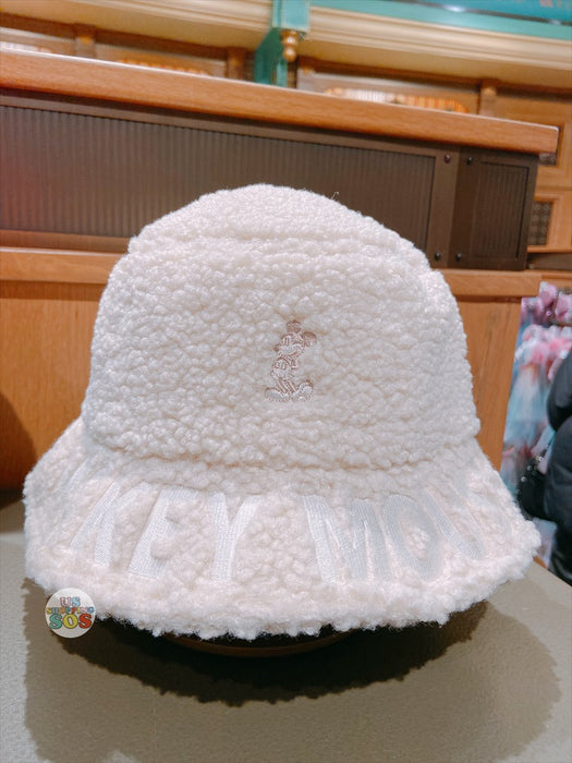 SHDL  Mickey Mouse White Color Fluffy Bucket Hat For Adults  USShoppingSOS