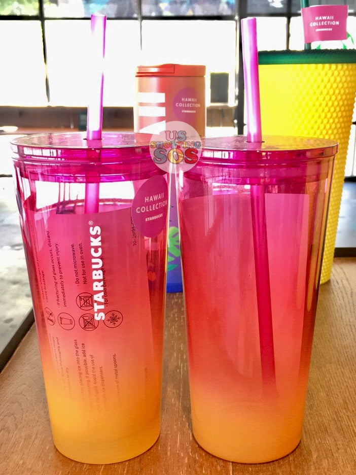 Starbucks Hawaii - Sunset Ombré Glass Cold Cup 18oz — USShoppingSOS