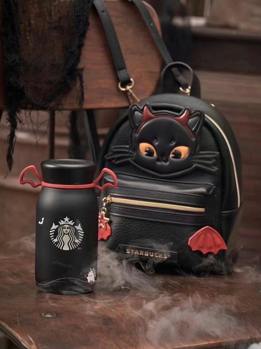 Starbucks China - Halloween 2021 - 6. Devil Cat Backpack + Stainless Steel Bottle 350ml
