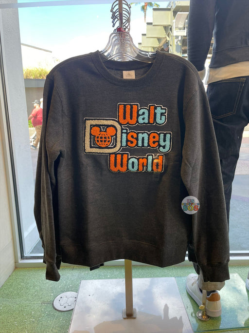 WDW - “Walt Disney World” Fuzzy Patch Black Pullover (Adult)