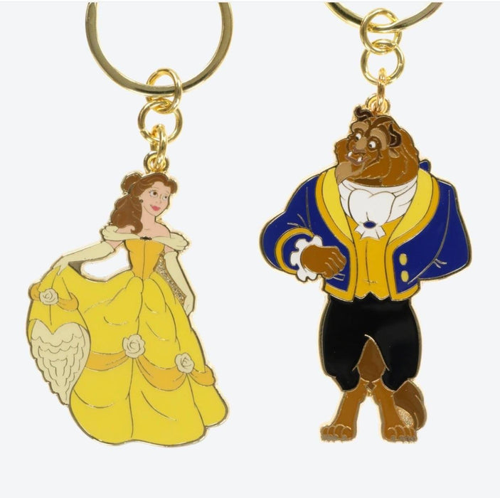TDR - Beauty and the Beast Magical Story Collection - Keychain Set of 4 x Belle, Beast, Cogsworth & Lumiere