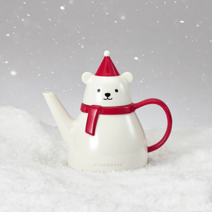 Starbucks Hong Kong - Holiday Heartwarming Series - Santa Bear shaped Tea Pot with tea infuser