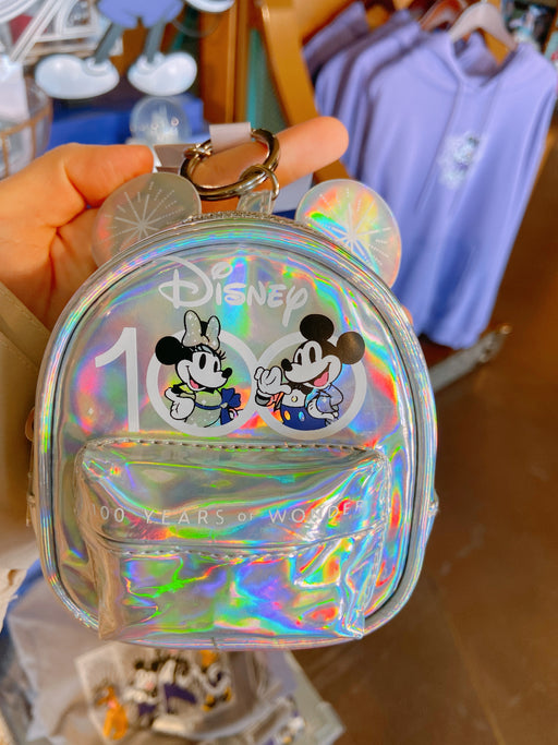 SHDL - Disney 100 x Mickey & Minnie Mouse Ear Backpack Shaped Keychain