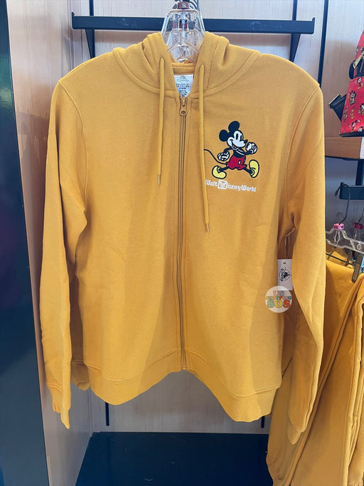 WDW - Classic Mickey “Walt Disney World” Golden Yellow Hoodie Zip Jacket (Adult)