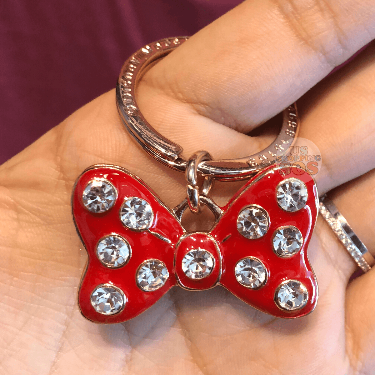 Minnie mouse 2025 bow keychain