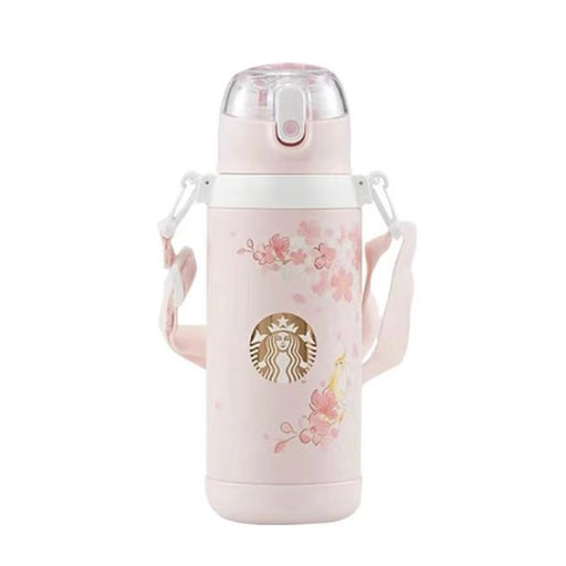 Starbucks China - Cherry Blossom 2022 - 10. Thermos Birds with Sakura Double Lids Stainless Steel Bottle