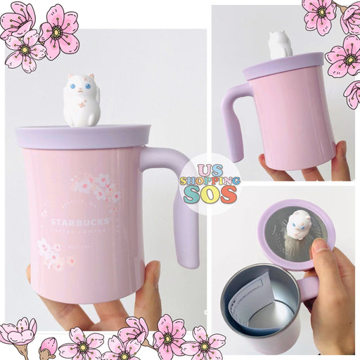 Starbucks China - Sakura Dream - 12oz Magnet Kitty Stainless Steel Mug