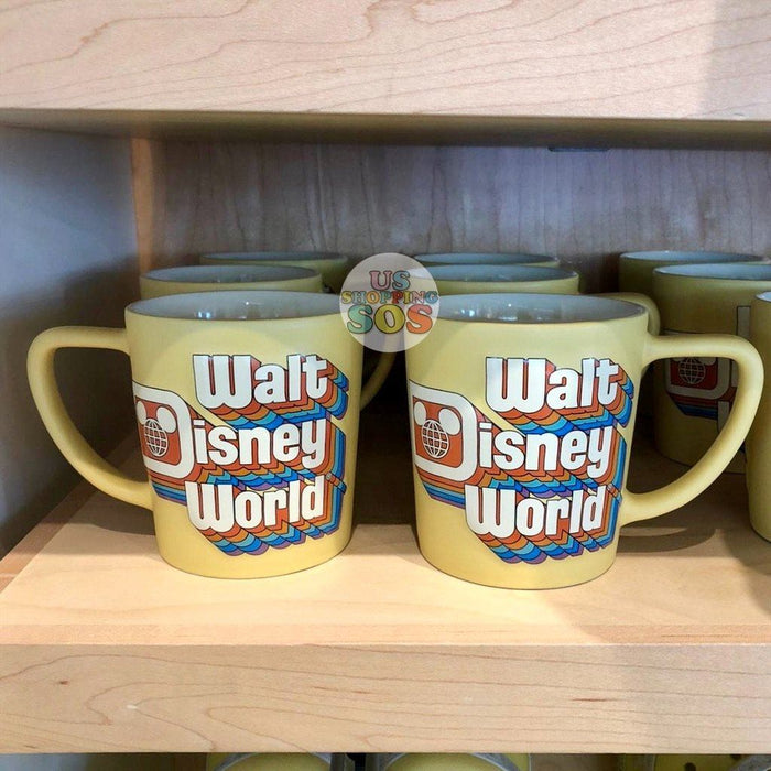WDW - "Walt Disney World" Retro Stack Logo Yellow Mug
